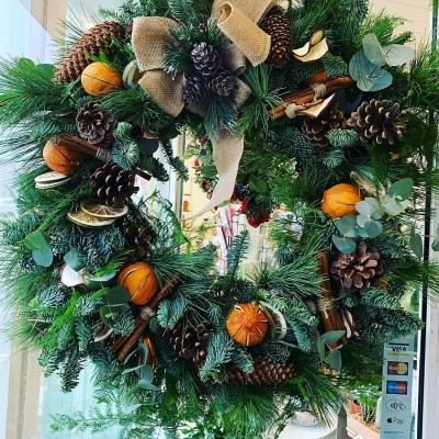 Fresh Woodland Christmas Wreath