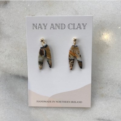 Charcoal Arrow head earrings