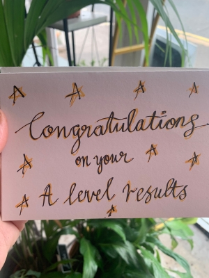 Congratulations A level card