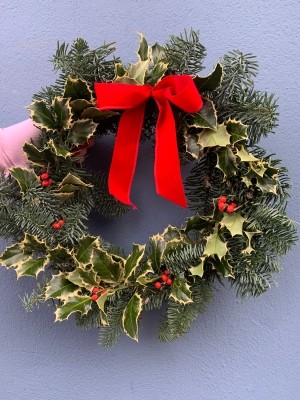 Holly wreaths