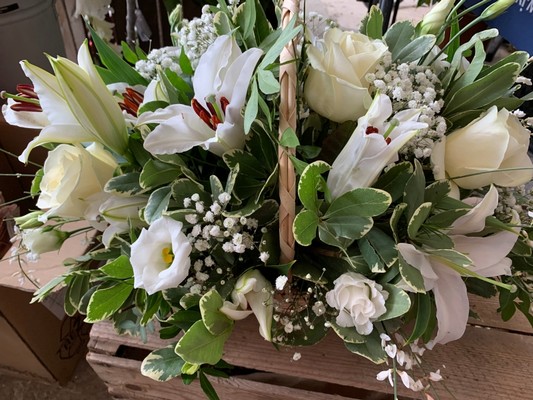 Pure whites and greens basket