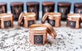 Rose Gold tin candle