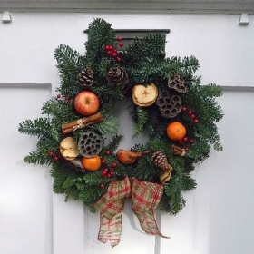 Fresh Fruit Christmas Wreath