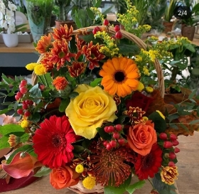 Autumnal Basket Arrangement