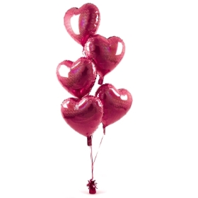 Bouquet of heart balloons