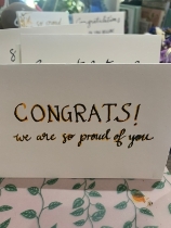 Congrats personalised gift card