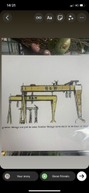 Cranes print blue tree song lyric  A4