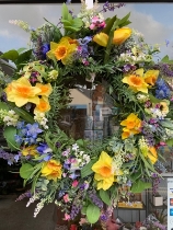 Faux Easter Door Wreath