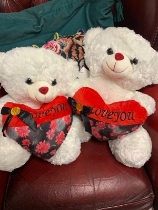 Extra large plush I love you teddy