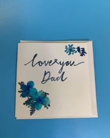 Love you dad dried flower cards