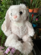 Giant plush pale pink rabbit