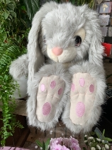 Giant plush smokey grey rabbit
