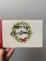 Hand painted christmas card