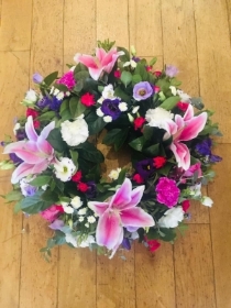 Lily Grave Wreath