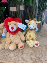 Lion teddy with red heart maine