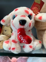 Love puppy dog with hearts