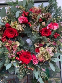 Luxury December Fresh Flower Wreath