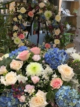 Perfect casket tribute with wreaths