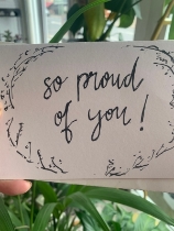 So proud of you card with border
