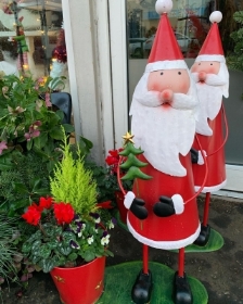 Tall Santa Planter