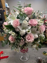 Vased funeral arrangement