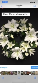 White lily wreath